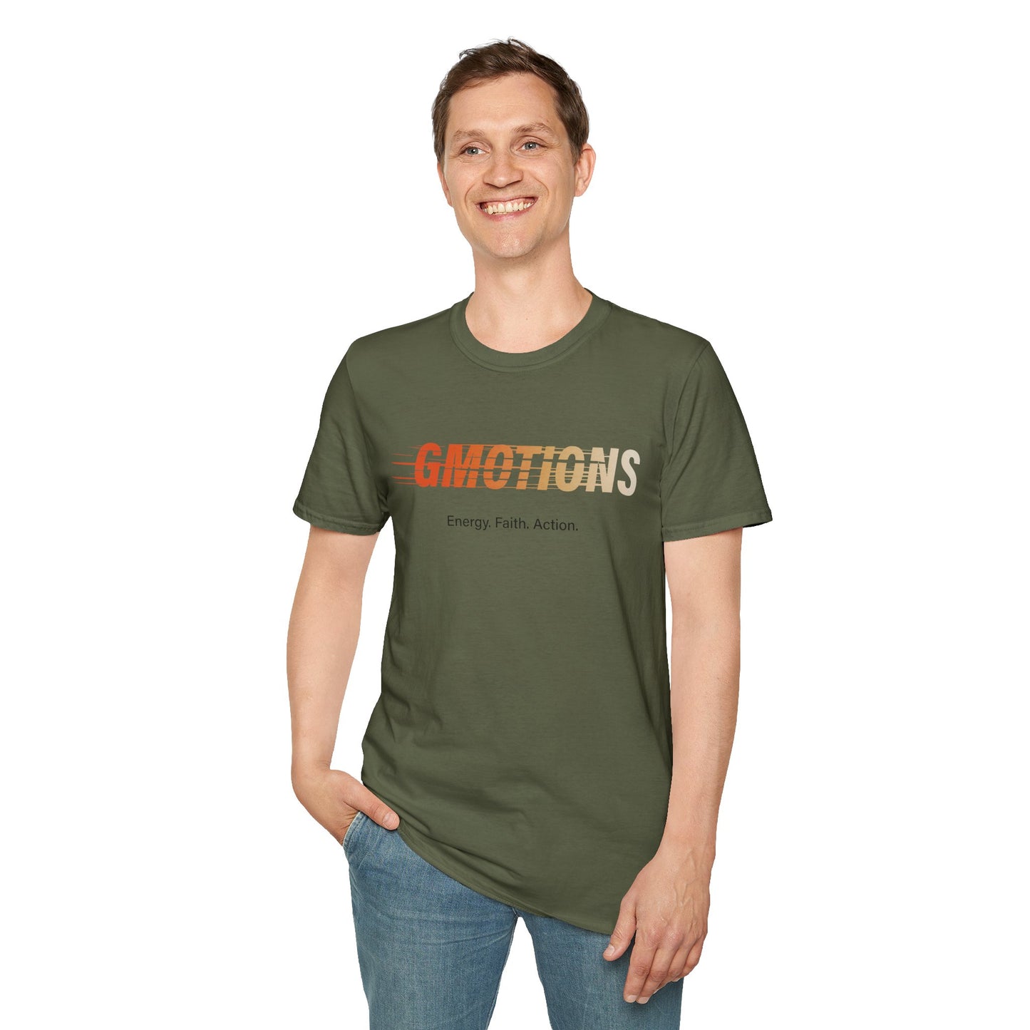 GMOTIONS “Energy. Faith. Action.” Tee