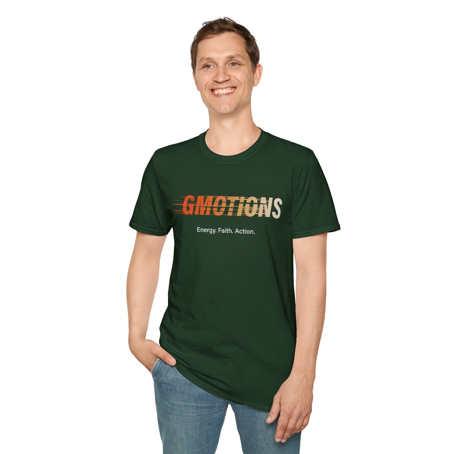 GMOTIONS “Energy. Faith. Action.” Tee