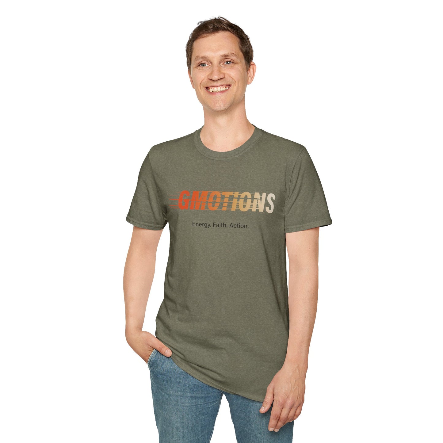 GMOTIONS “Energy. Faith. Action.” Tee