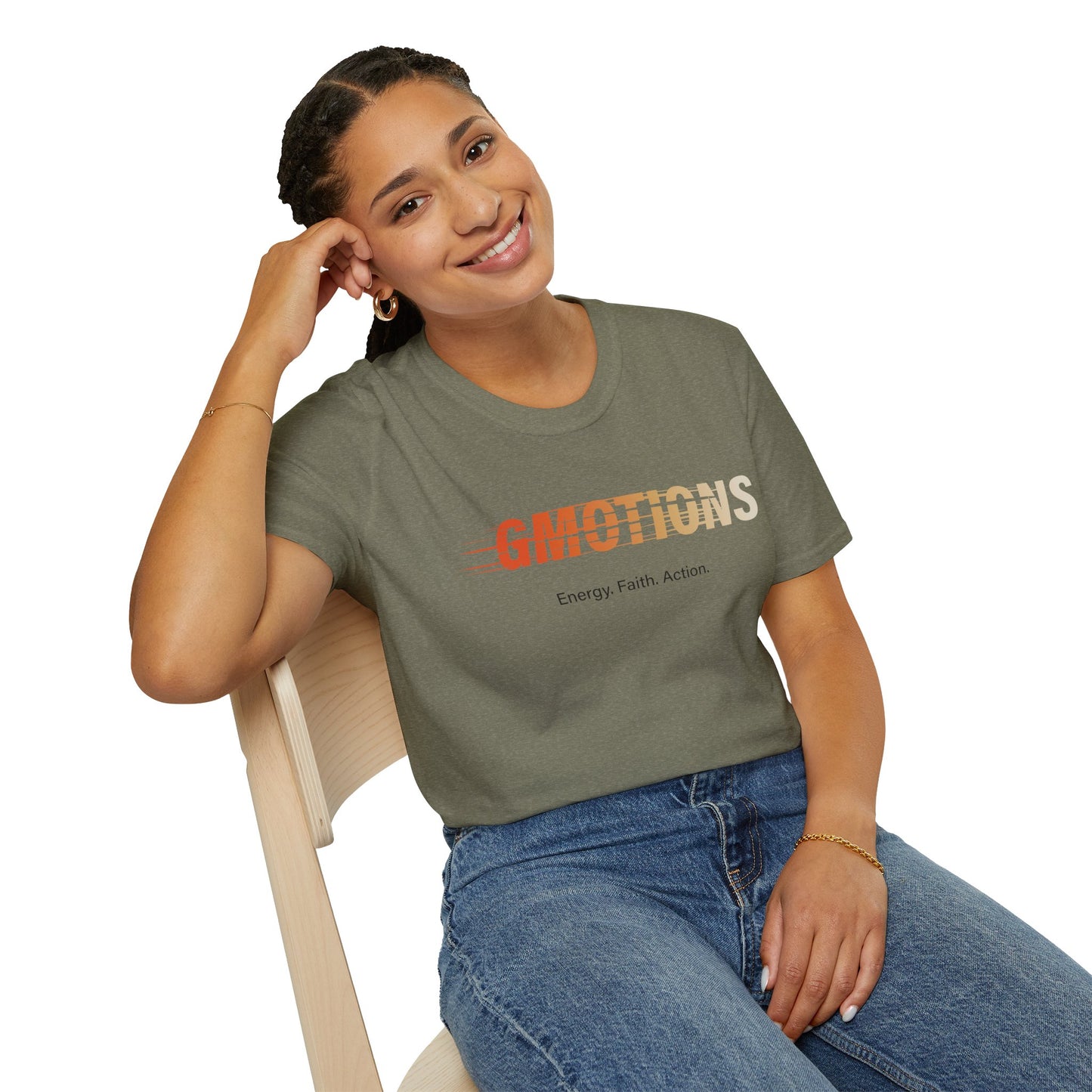 GMOTIONS “Energy. Faith. Action.” Tee