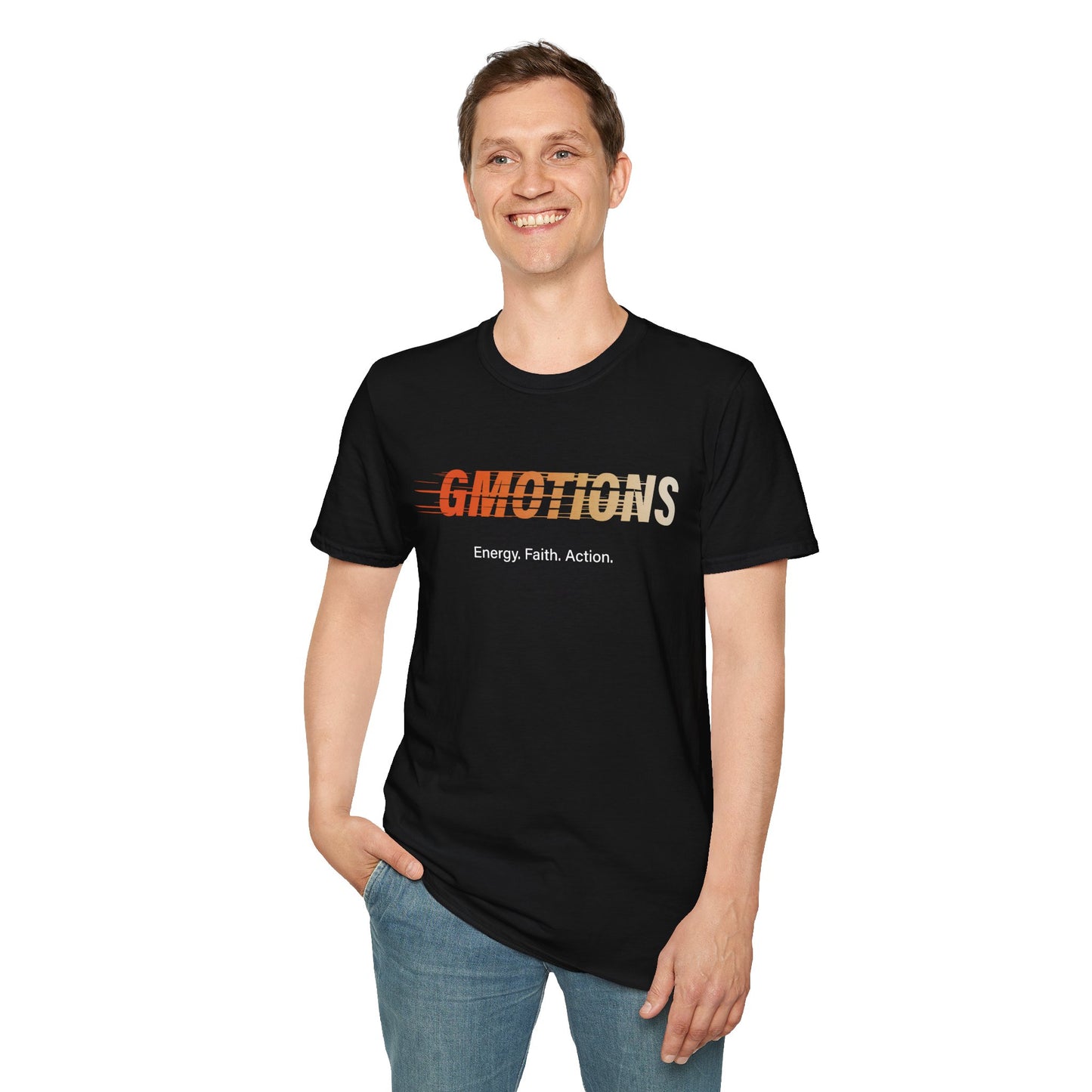 GMOTIONS  “Energy. Faith. Action.” Tee