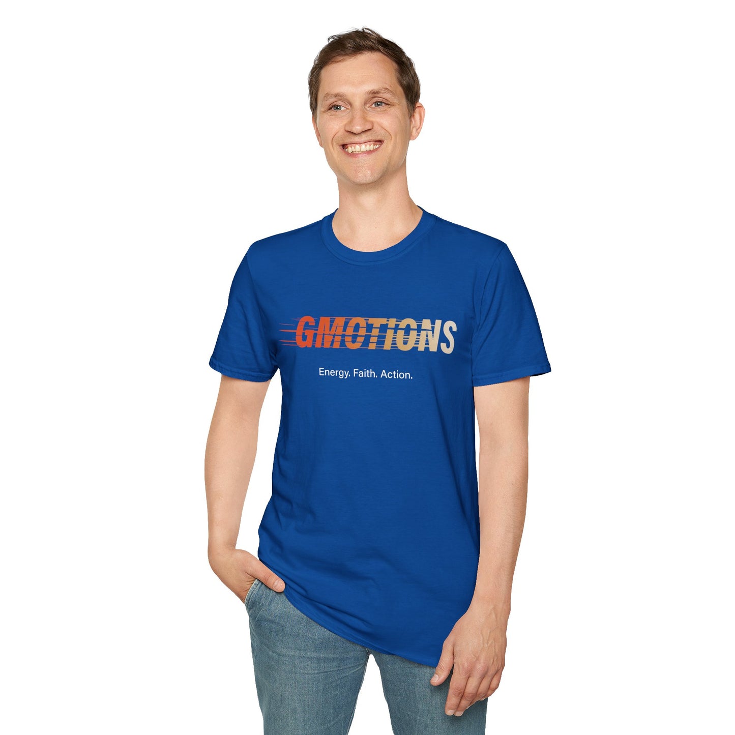 GMOTIONS  “Energy. Faith. Action.” Tee